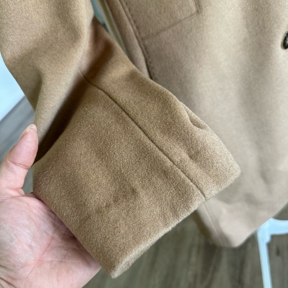 Calvin Klein Single Breasted Cashmere Wool Blend Reefer Coat - Picture 3 of 10